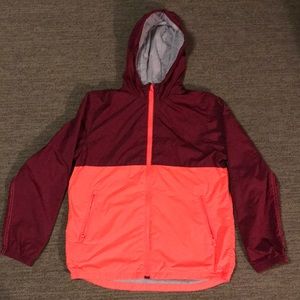 XXL Gap Kids 100% Polyester Color Block Burgundy Windbreaker *Brand New W/O Tag*